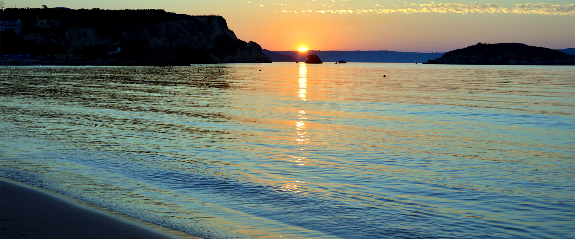 Almyrida bay sunset